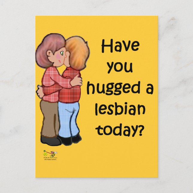 Hug A Lesbian Postcard (Front)