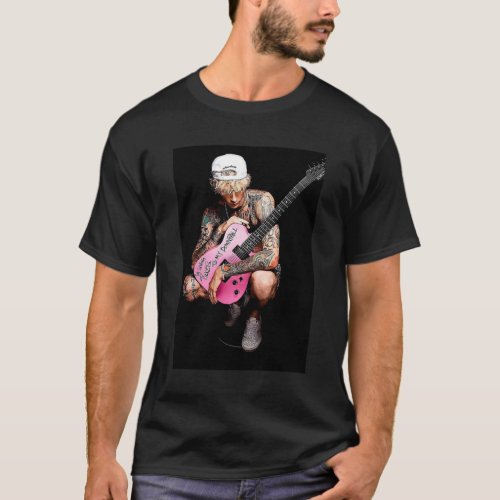 Hug A Pink Guitar Classic T_Shirt