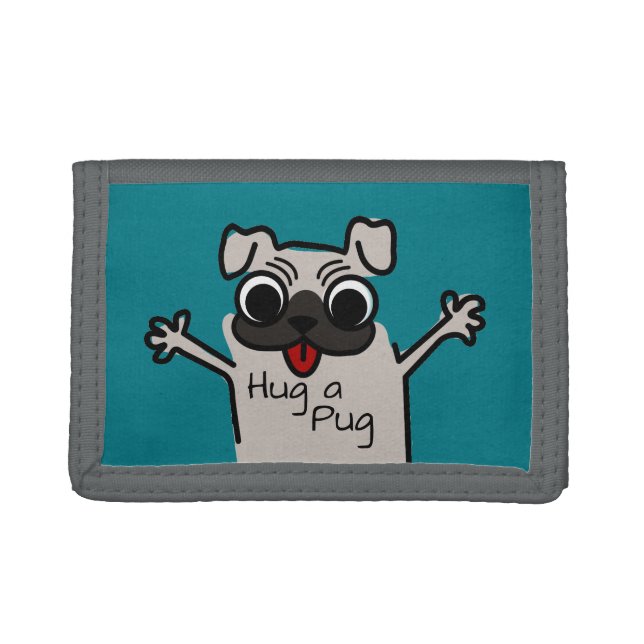 Hug a Pug Tri-fold Wallet (Front)