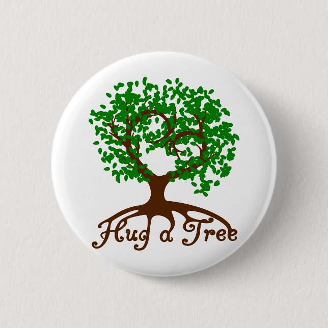 Hug a Tree Badge Button (Front)