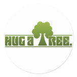 Hug a Tree Classic Round Sticker