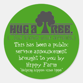 Hug a Tree Classic Round Sticker