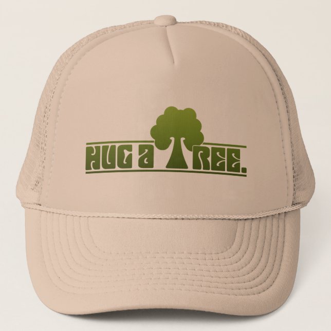 Hug a Tree Trucker Hat (Front)