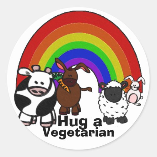 Hug a Veggie Stickers