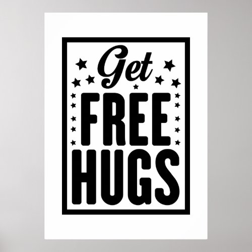 Hug Day _ Fun Retro Advertising Poster
