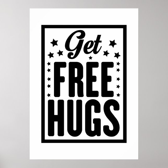 Hug Day - Fun Retro Advertising Poster (Front)