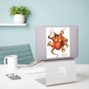 'Hug Dealer' Funny Octopus Sticker
