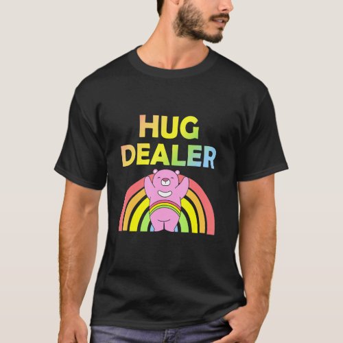Hug Dealer Rainbow Bear Music Festival Free Hugs H T_Shirt