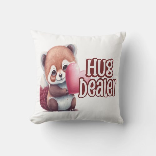 Hug Dealer Throw Pillows