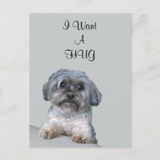 Hug Dog Postcard