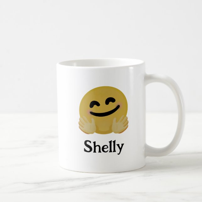 Hug Emoji Personalized Mug (Right)
