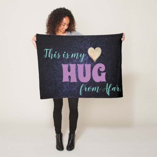 HUG FROM AFAR Personalize Me Fleece Blanket