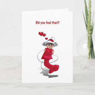 hug girl christmas card