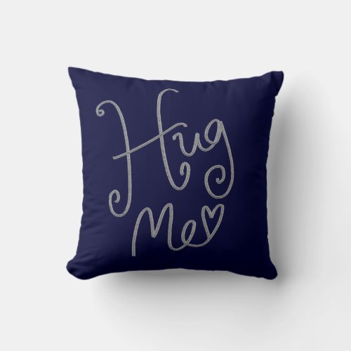 Hug Me 16 x 16 Cotton Throw Pillow