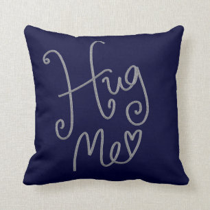Hug Me 16 x 16 Cotton Throw Pillow