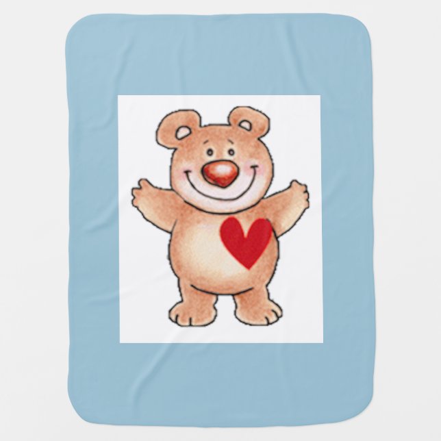 Hug Me Bear Baby Blanket (Front)