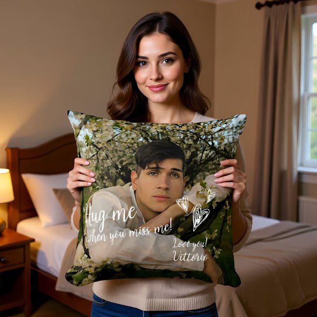 Hug Me Boyfriend Throw Pillow (Creator Uploaded)
