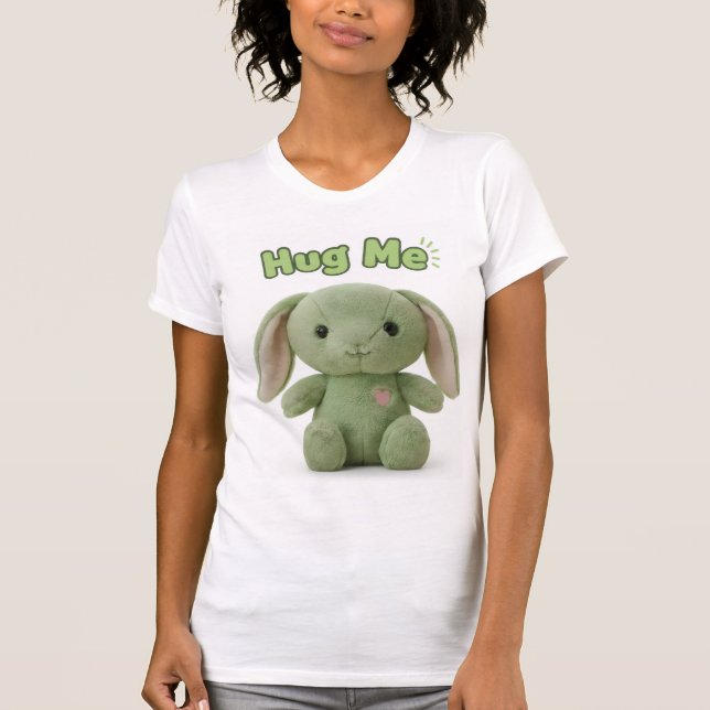 Hug Me Bunny Slim Fit Tee (Front)