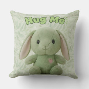 Hug Me Bunny Throw Pillow