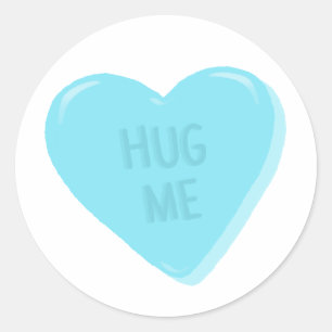 “Hug Me” Candy Conversation Heart Sticker