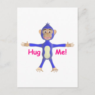 Hug Me Chimp Postcard