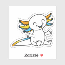 Hug me! Cute Axolotl in AroAce Pride colors