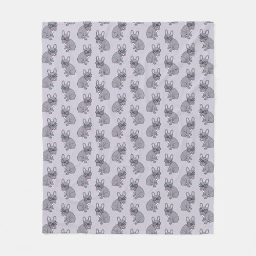 Hug me cute Lilac Frenchie needs a hug Fleece Blanket