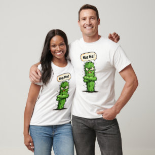 Hug Me Funny Angry Cactus T-Shirt