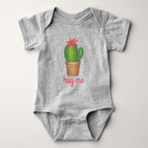 HUG ME Green Prickly Cactus Cacti Funny Plant Baby Bodysuit