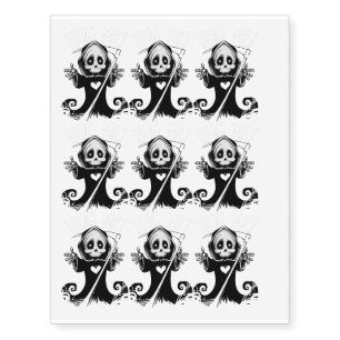 Hug Me Grim Reaper Halloween Design Temporary Tattoos