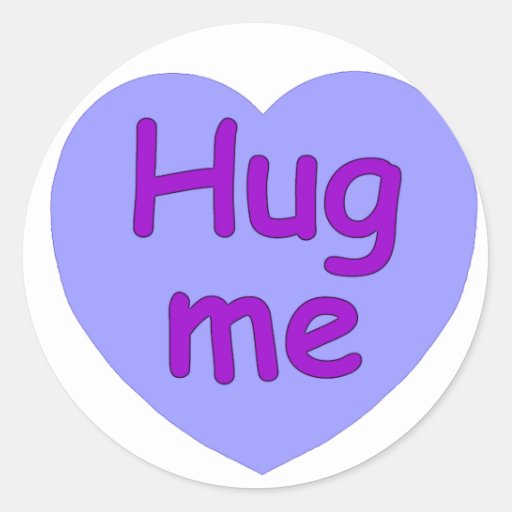 Hug Me Heart Classic Round Sticker | Zazzle