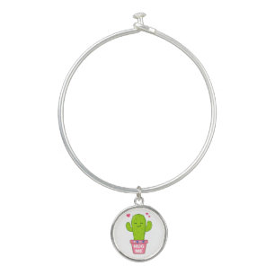 hug me, i am a nice cactus bangle bracelet