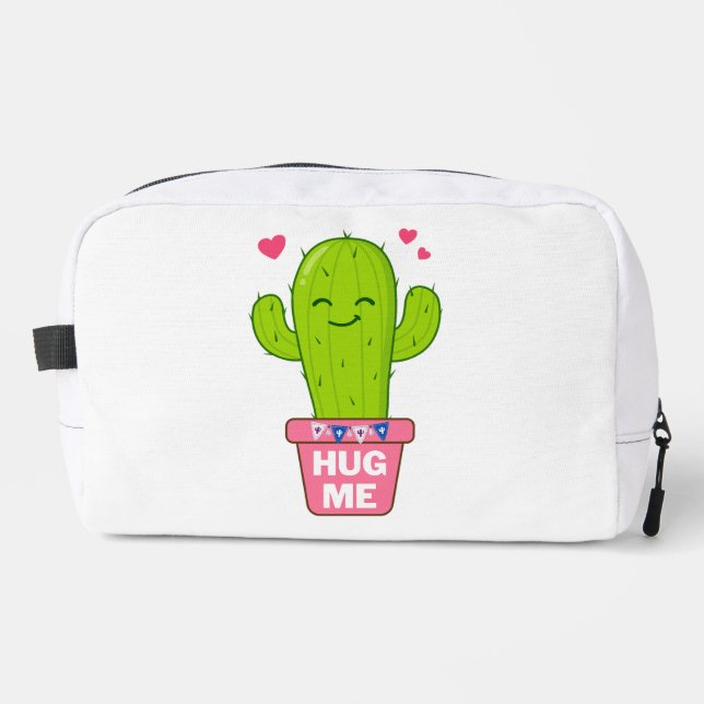 hug me, i am a nice cactus dopp kit (Front)