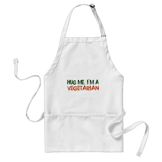 Hug Me I'M A Vegetarian Adult Apron (Front)
