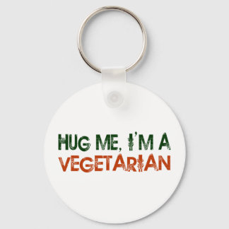 Hug Me I'M A Vegetarian Keychain
