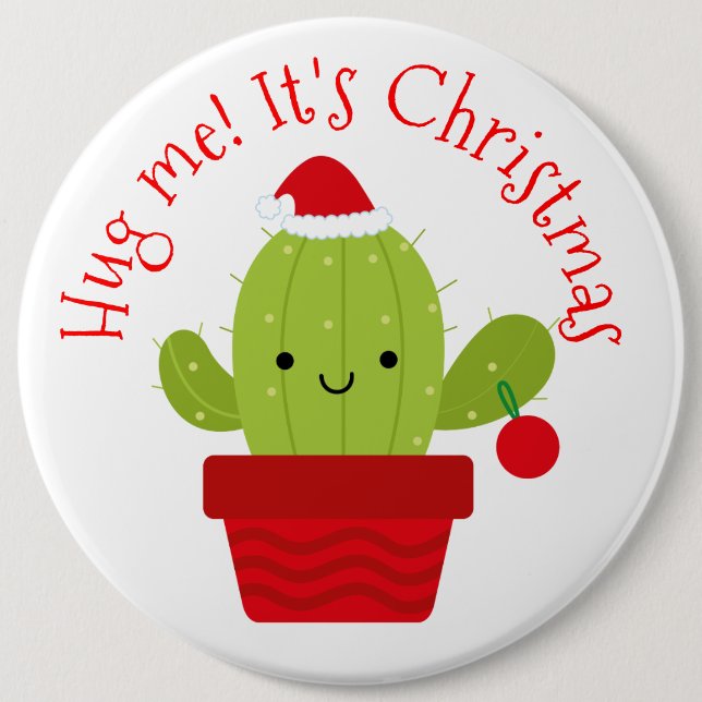 Hug me it's Christmas Button (Front)