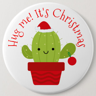 Hug me it's Christmas Button