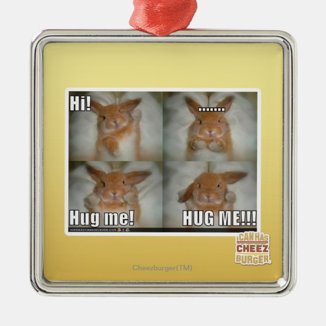 Hug me metal ornament (Front)