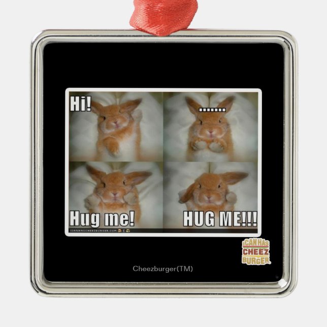Hug me metal ornament (Front)