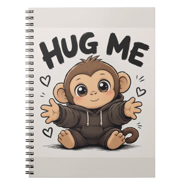 Hug me monkey  notebook (Front)