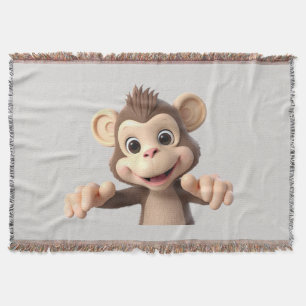 Hug me monkey throw blanket