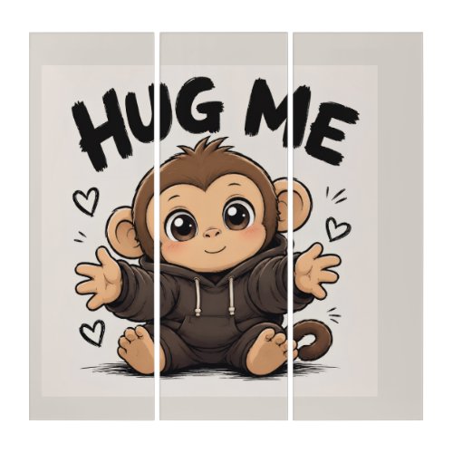 Hug Me Monkey Triptych