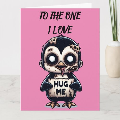 Hug Me Penguin Card