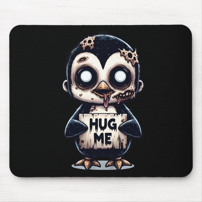 Hug Me Penguin Mouse Pad (Front)