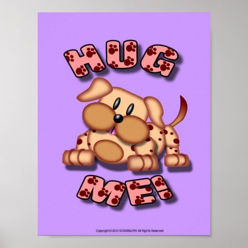 Hug Me Pink Poster