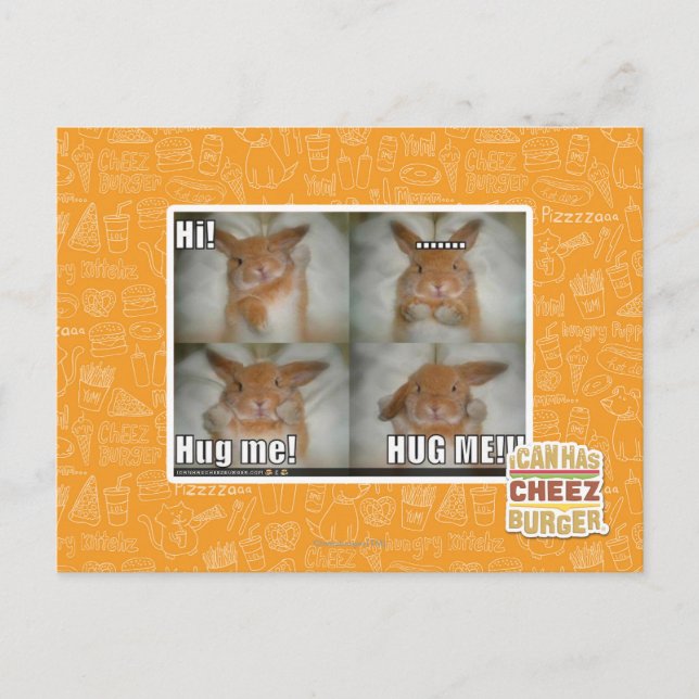 Hug me postcard (Front)