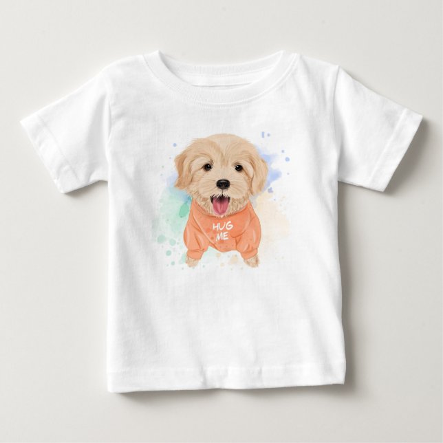 Hug Me Puppy Baby T-Shirt (Front)
