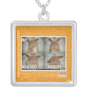 Hug me silver plated necklace