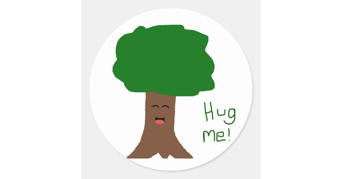 Hug Me Tree Sticker | Zazzle