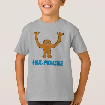 Hug Monster (orange) T-shirt by zookyshirts at Zazzle